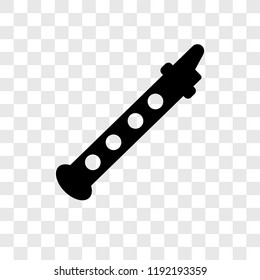 Flute vector icon isolated on transparent background, Flute transparency logo concept
