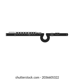 Flute vector icon.Black vector icon isolated on white background flute.