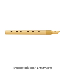 Flute vector icon.Cartoon vector icon isolated on white background flute.