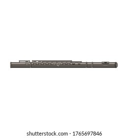 Flute vector icon.Cartoon vector icon isolated on white background flute.