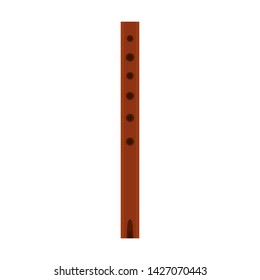Flute vector illustration instrument music icon. Sound classical wind cartoon orchestra play. Concert acoustic element