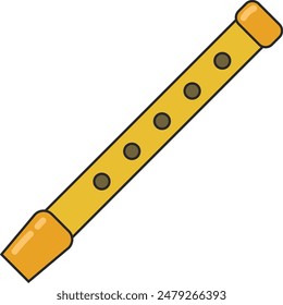 flute vector illustration isolated on white