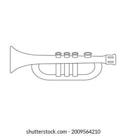 Flute vector outline icon. Vector illustration music instrument on white background. Isolated outline illustration icon of flute.