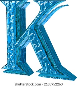 Flutblaues Symbol. rechte Seitenansicht