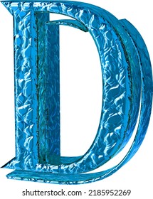 Fluted blue symbol. right side view