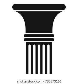 Fluted column icon. Simple illustration of fluted column vector icon for web.