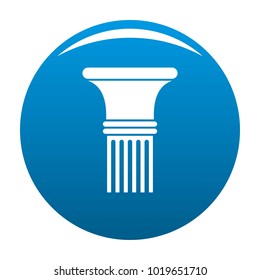 Fluted column icon vector blue circle isolated on white background 