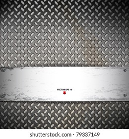 Fluted metal background. Vector Illustration