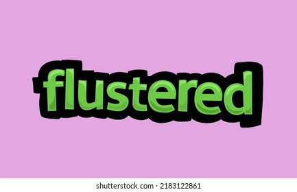 FLUTERED writing vector design on pink background