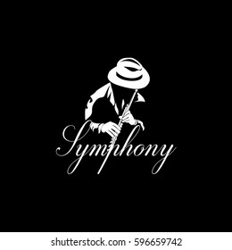 flutist silhouette vector