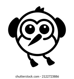 Flutter dash icon. Animal icon isolated vector illustration. High quality black style vector icons