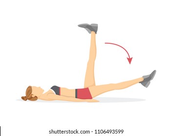 Flutter Kicks Tabata Exercise Instruction Direction Stock Vector ...