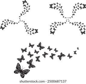 Fluttering Butterflies, Butterfly, Butterfly Swarm Vector Files