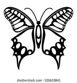 Fluttering butterfly icon. Simple illustration of fluttering butterfly vector icon for web