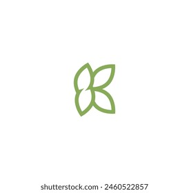 Fluttering Foliage: A Simple and Elegant K Logo Design