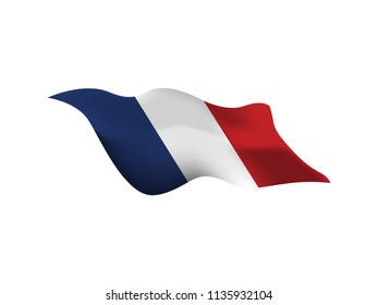 Fluttering France flag vector