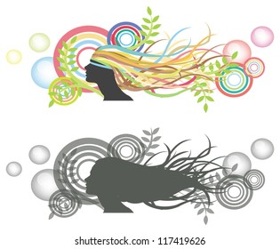 風になびく髪 のイラスト素材 画像 ベクター画像 Shutterstock