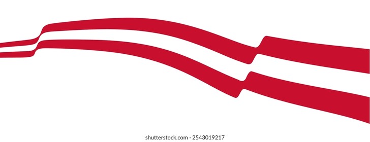 Fluttering ribbon with Austria flag vector illustration