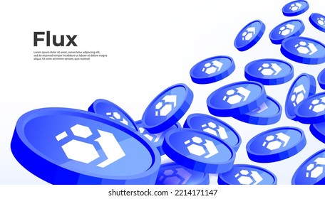 Flux cryptocurrency concept banner background.