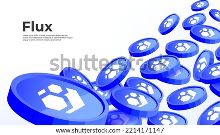 Flux cryptocurrency concept banner background.