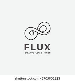 Diseño de Vector de logotipo de flor de corazón de flujo para marca creativa y de belleza