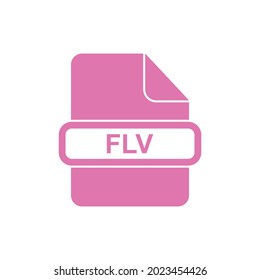 FLV file format icon vector sign symbol