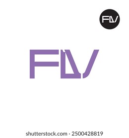 FLV Logo Letter Monogram Design