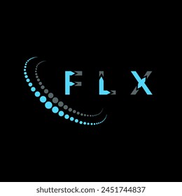 Diseño abstracto del logotipo de la letra de FLX. Diseño único FLX. FLX.
