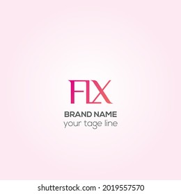 FLX Vector logo design, Brand Identity design monogram