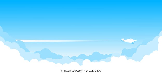 fly across the blue sky - sports plane_10