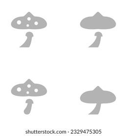 fly agaric icon on a white background, vector illustration