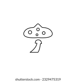 fly agaric icon on a white background, vector illustration