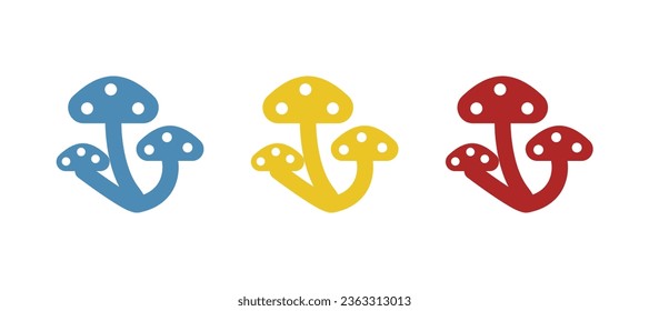 fly agaric icon on a white background, vector illustration