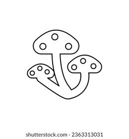 fly agaric icon on a white background, vector illustration