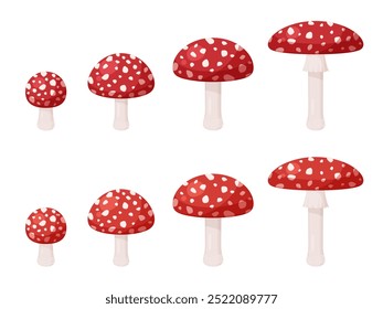 Fly agaric illustration material set