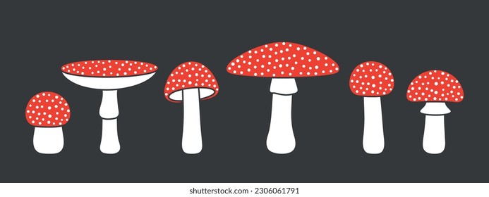 Fly agaric Logo. Einzige Fliege agarisch auf weißem Hintergrund