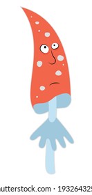 fly agaric Mushroom with a surprised look