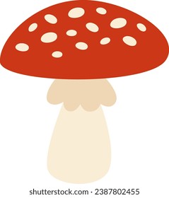 Ilustración del vector de hongos de vuelo ágaro