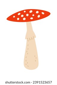 Ilustración del vector de hongos de vuelo ágaro