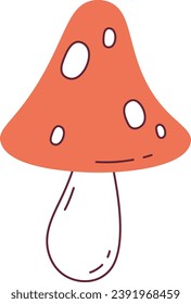 Fly Agaric Mushroom Vector Illustration