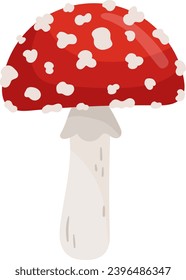 Fly Agaric Mushroom Vector illustration
