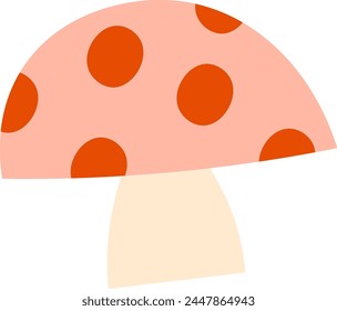 Fly Agaric Mushroom Vector Illustration