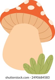 Fly Agaric Mushroom Vector Illustration