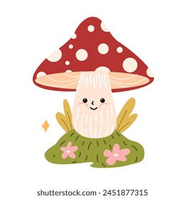 fly agaric mushrooms. fly agarics, mushrooms vector illustration on a white background