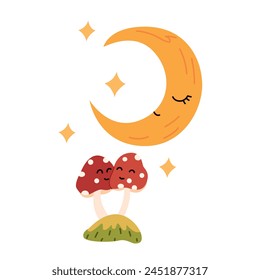 fly agaric mushrooms. fly agarics, mushrooms vector illustration on a white background