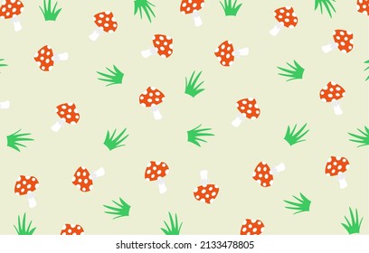 fly agaric, patern, textile print, design