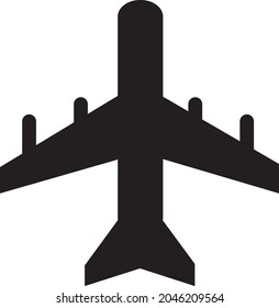 Icono de avión de vuelo ilustración vectorial en fondo blanco..eps