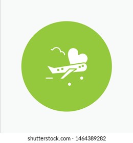 Fly, Airplane, Plane, Airport. Vector Icon Template background