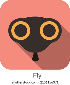 Fliegengesichtsflachdesign