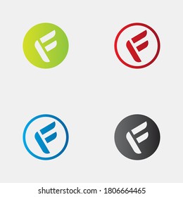 Fly ball, Letter F vector concept